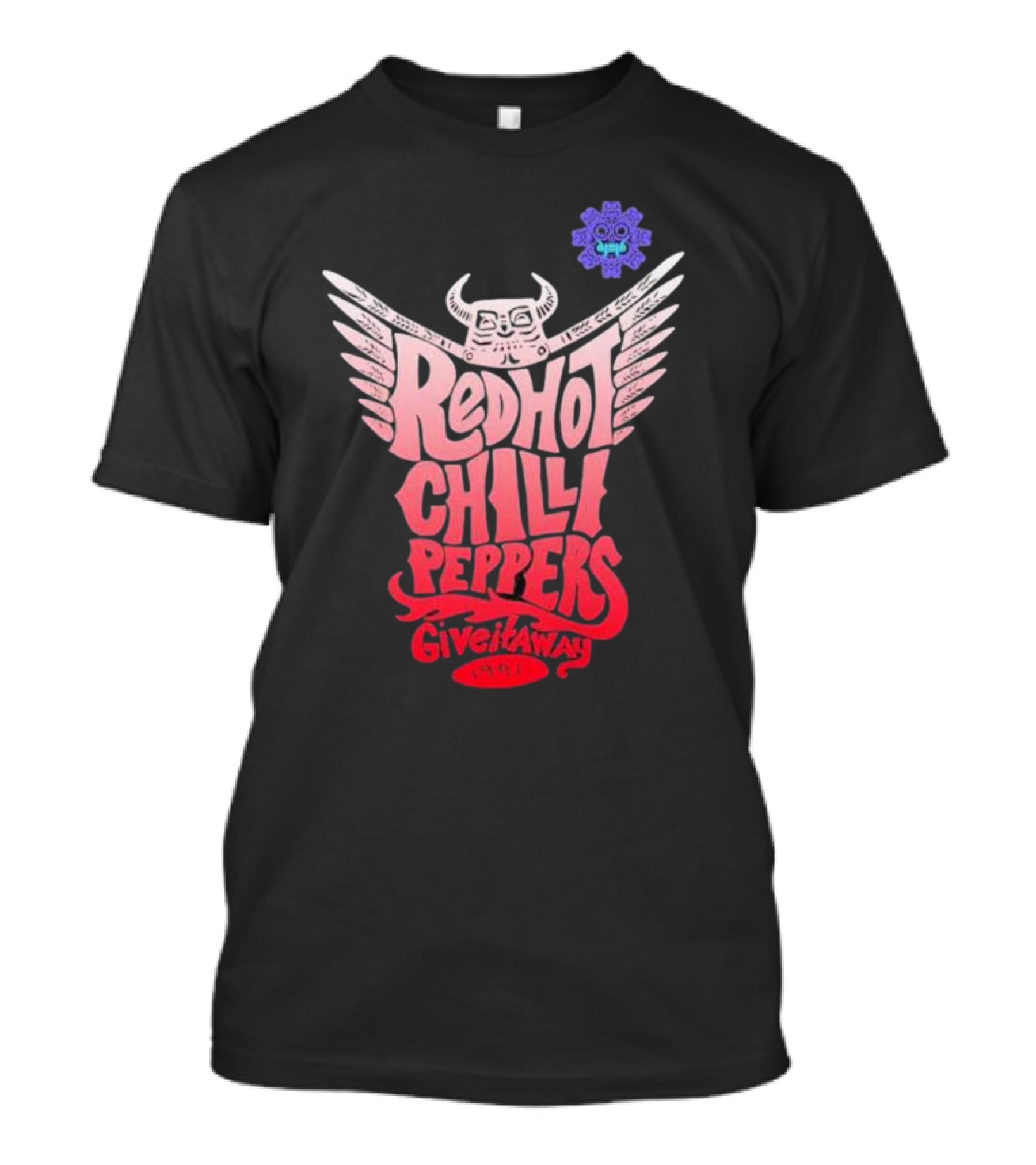 Red Hot Chili Peppers Give It Away 1991 Winged Skull T-Shirt