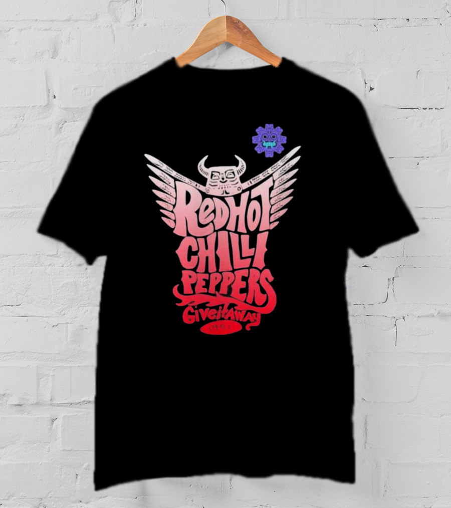 Red Hot Chili Peppers Give It Away 1991 Winged Skull T-Shirt