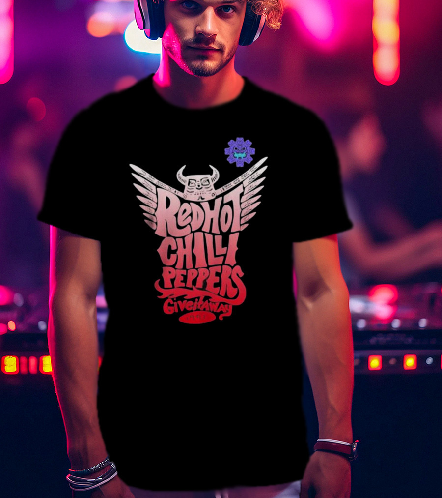 Red Hot Chili Peppers Give It Away 1991 Winged Skull T-Shirt
