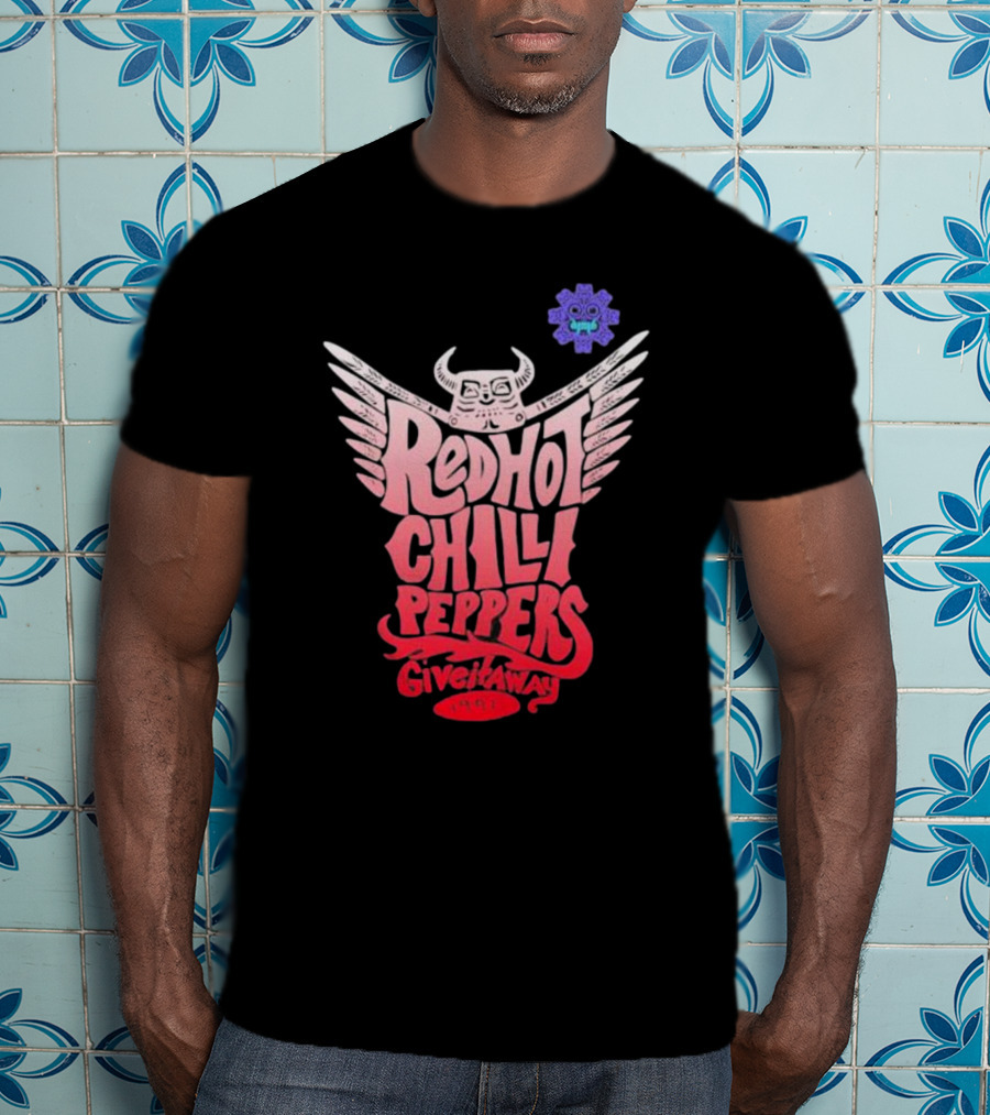 Red Hot Chili Peppers Give It Away 1991 Winged Skull T-Shirt
