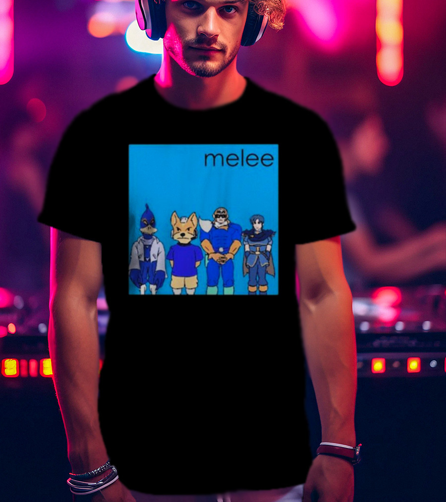 Start GG Shop Melee Blue Album Video Game Characters T-Shirt
