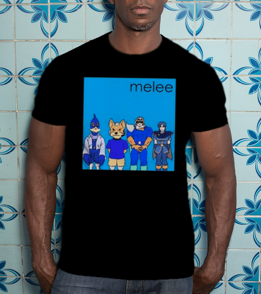 Start GG Shop Melee Blue Album Video Game Characters T-Shirt