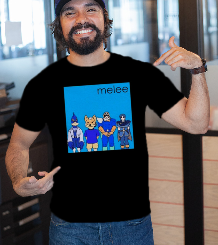 Start GG Shop Melee Blue Album Video Game Characters T-Shirt