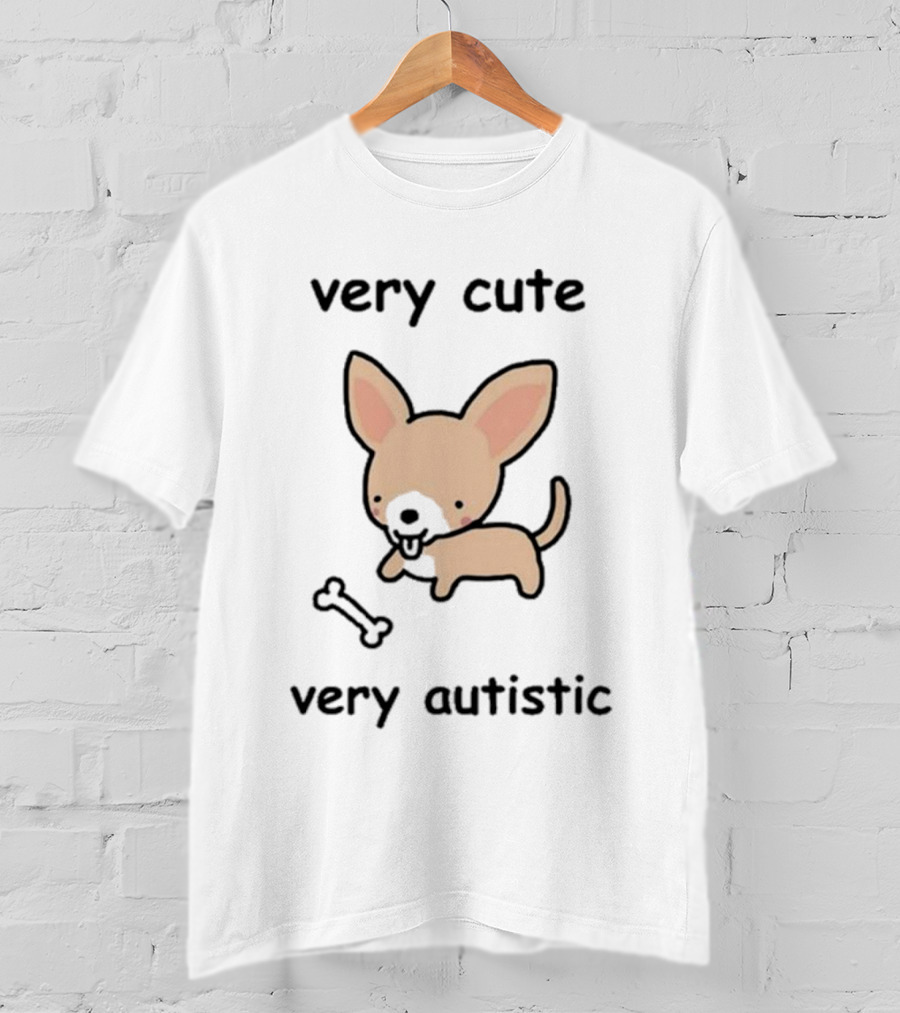 Very Cute Very Autistic Dog With Bone T-Shirt
