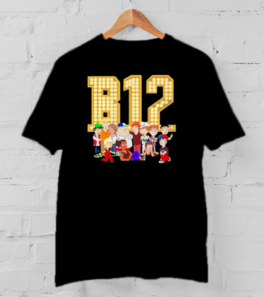 B12 Boys 12 Comic Con Animated Characters Ensemble T-Shirt