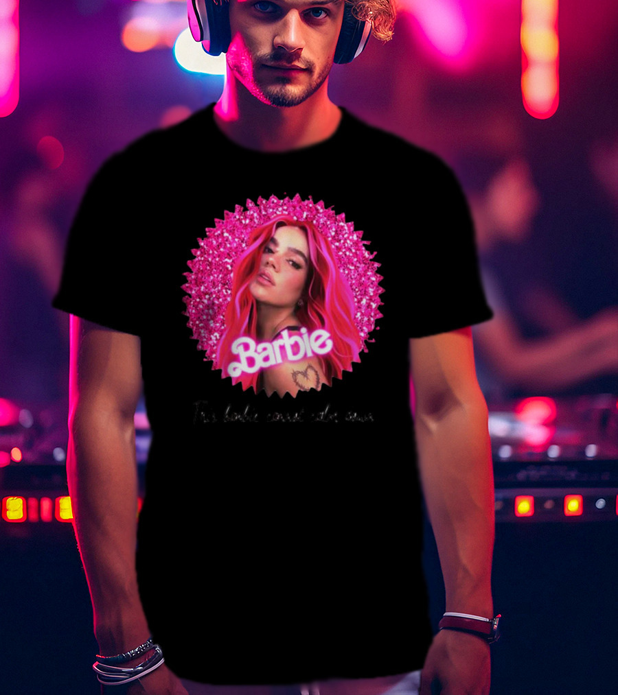 Karol G Barbie Glitter Portrait This Barbie Cannot Calm Down T-Shirt