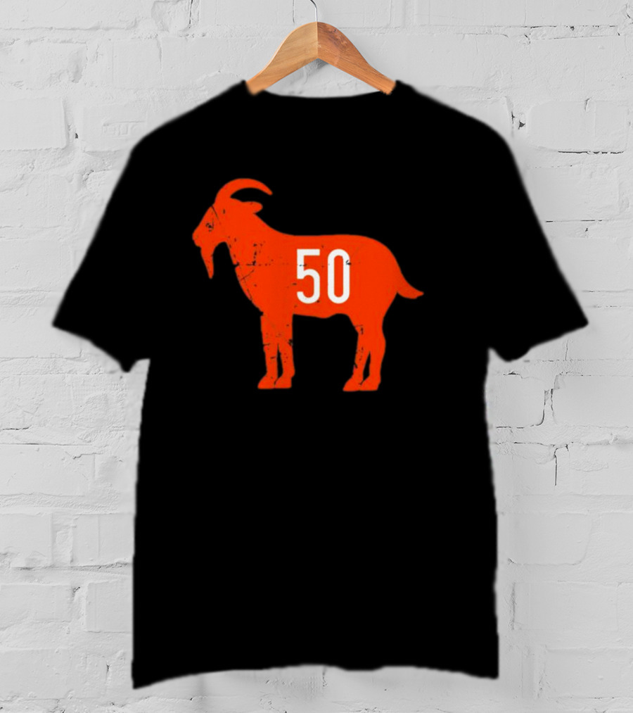 Mike Singletary Goat 50 Chicago Football Fan Iconic Number Legend T-Shirt