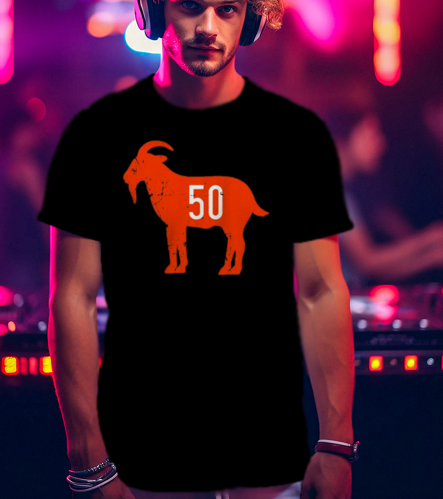 Mike Singletary Goat 50 Chicago Football Fan Iconic Number Legend T-Shirt