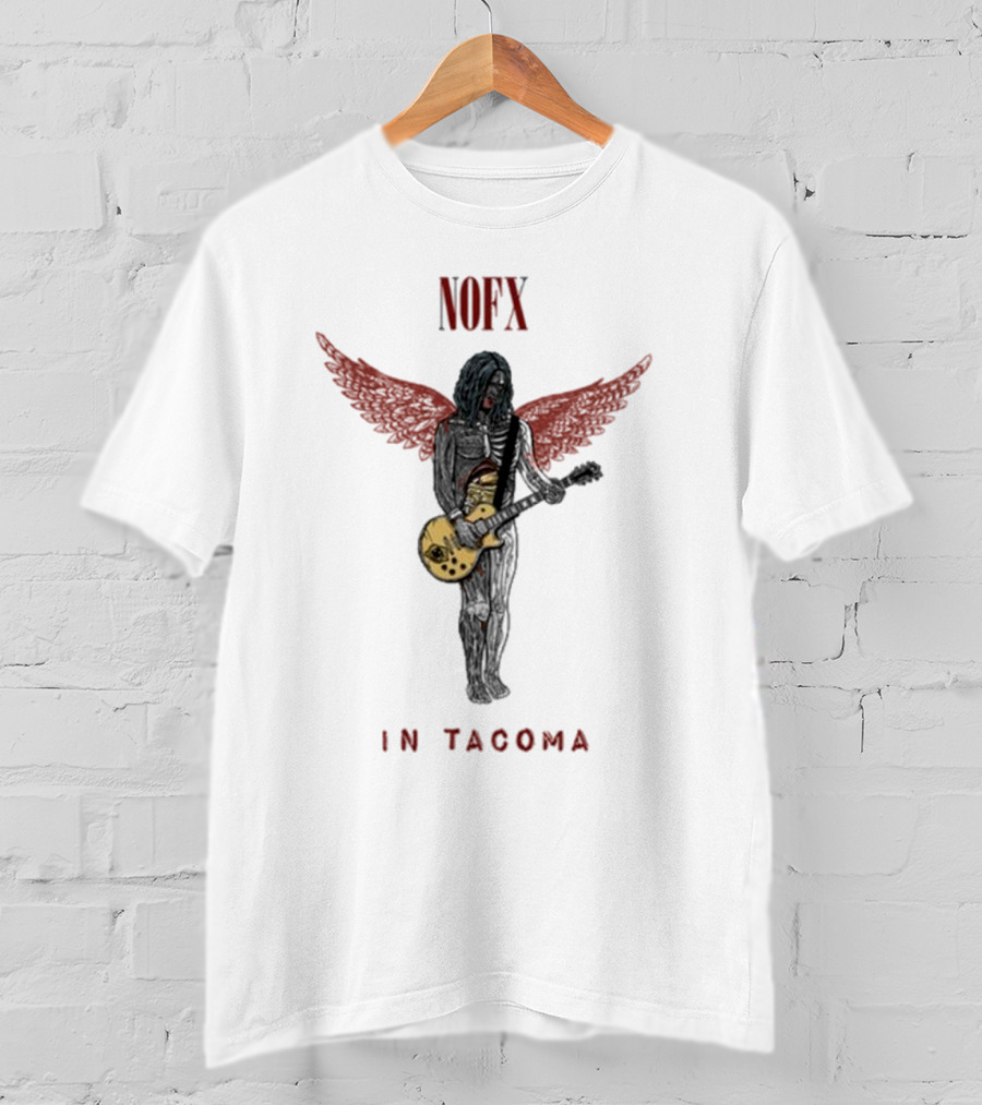 NOFX In Tacoma Angel Winged Guitarist T-Shirt