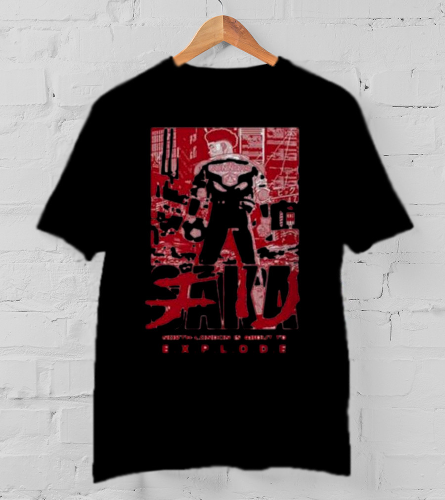 Cunners North London Sakura Manga Explode Iconic Red Urban T-Shirt