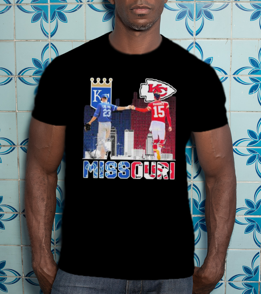 Missouri Kansas City Chiefs Mahomes Royals Greinke T-Shirt