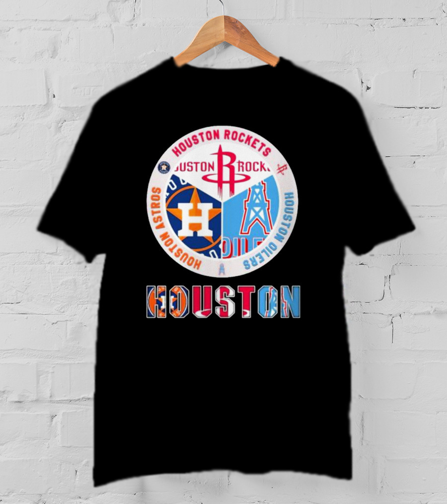 Houston Rockets Astros Oilers Sports Teams T-Shirt