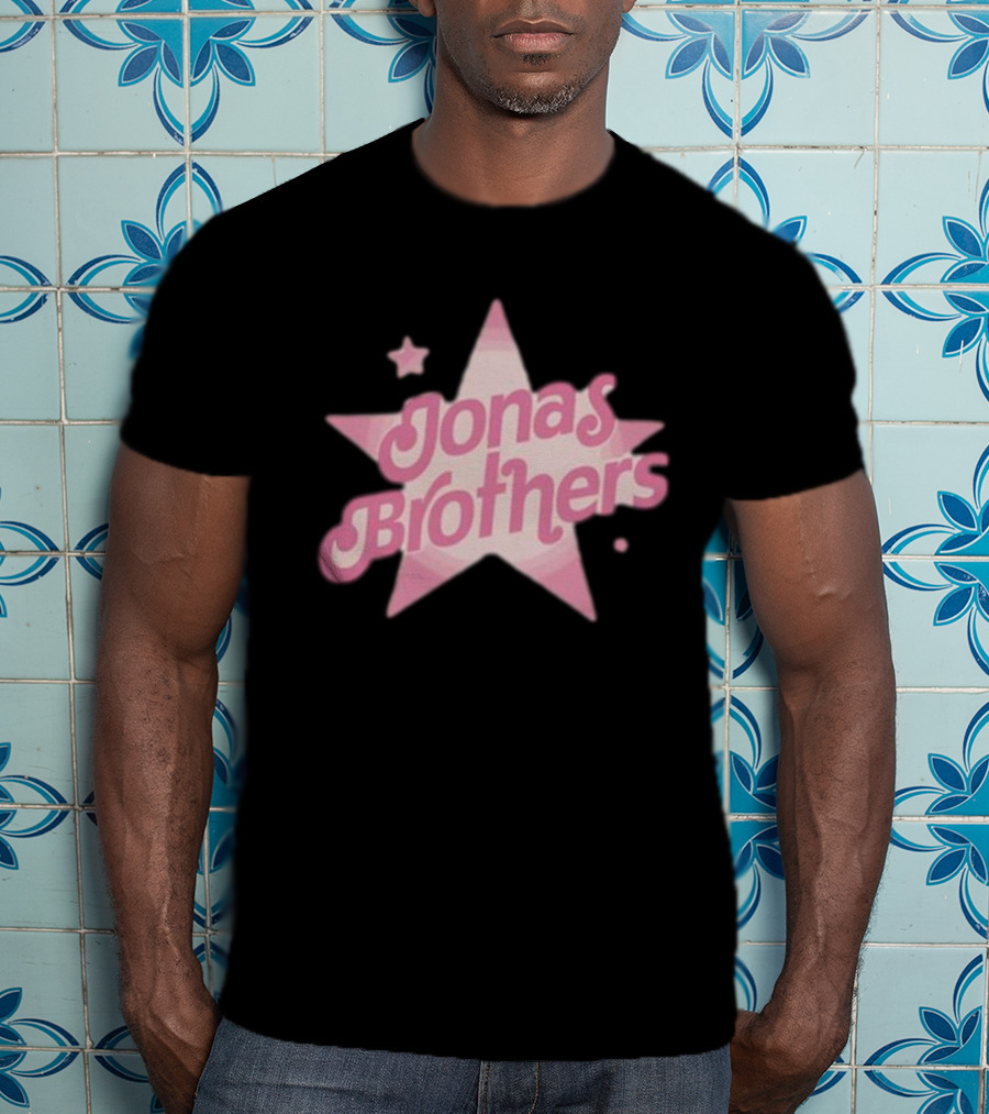 Jonas Brothers Pink Stars Retro T-Shirt