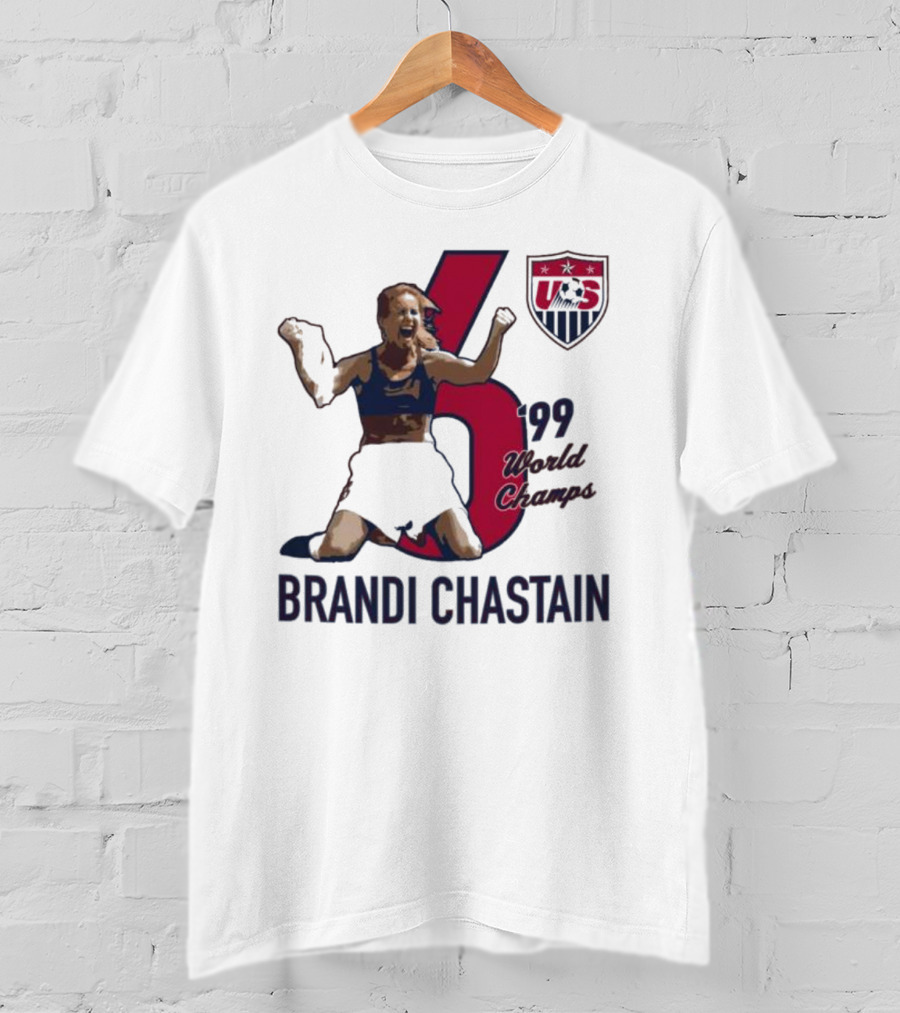 USWNT Brandi Chastain 6 99 World Champs T-Shirt