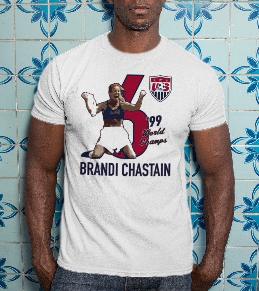 USWNT Brandi Chastain 6 99 World Champs T-Shirt