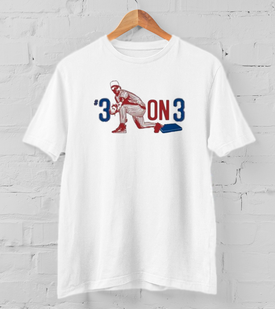 3 On 3 Baseball Player Stance Iconic T-Shirt