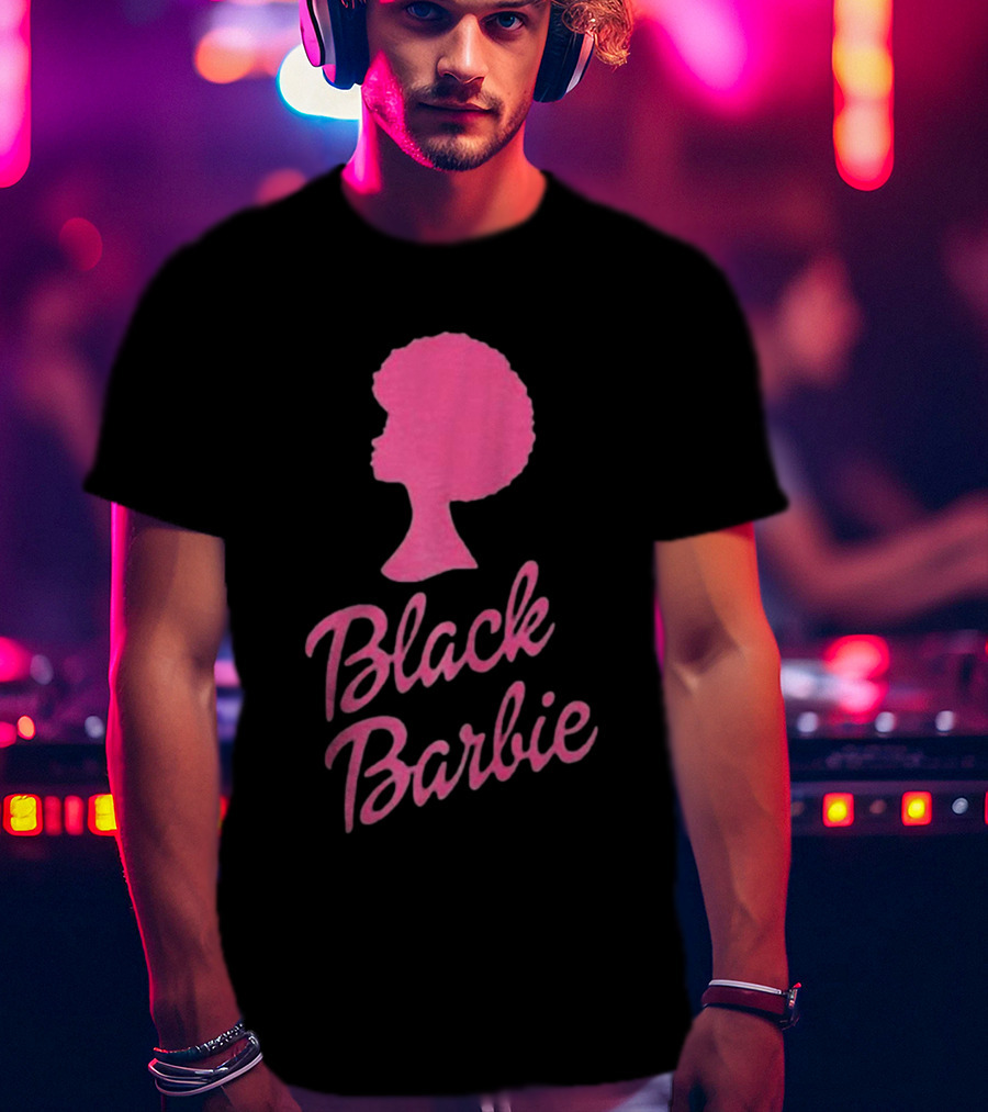 Black Barbie Afro Fan T-Shirt