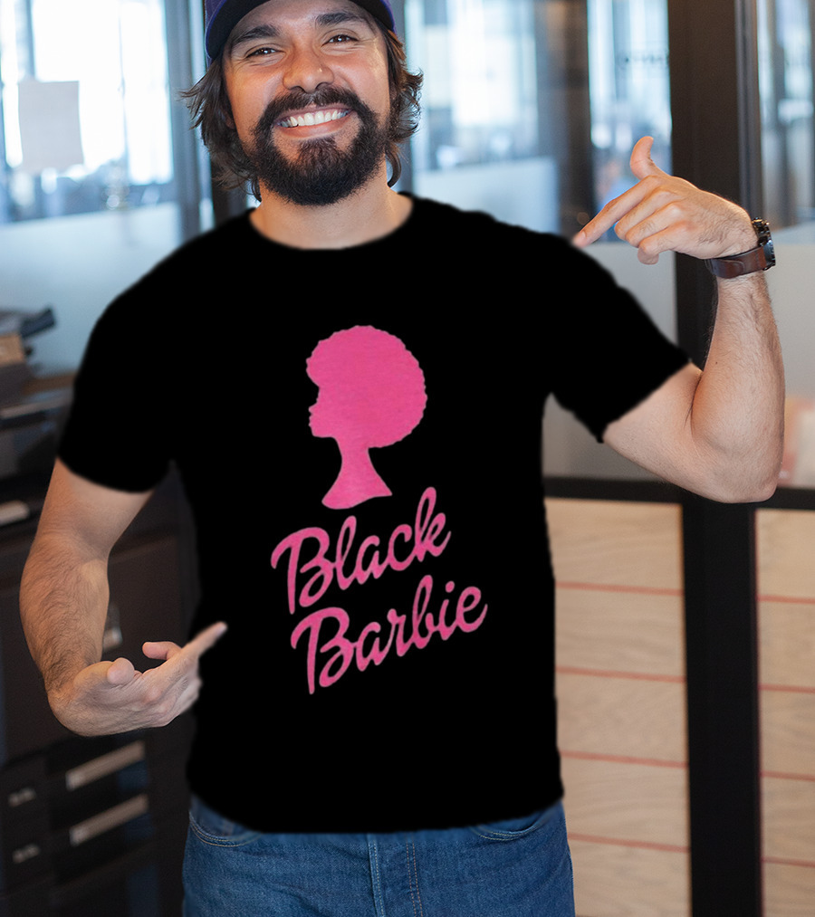 Black Barbie Afro Fan T-Shirt