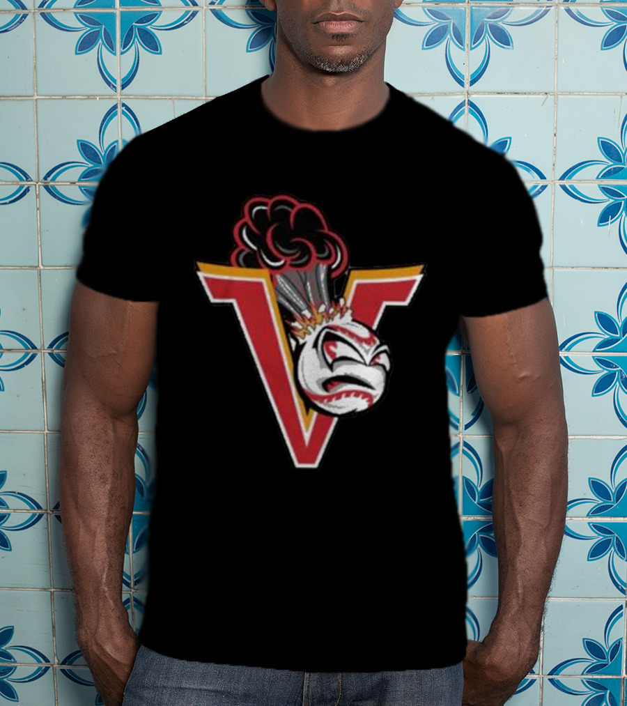 Mavericks Volcanoes Alternate Logo V-Eruption Baseball Mascot T-Shirt