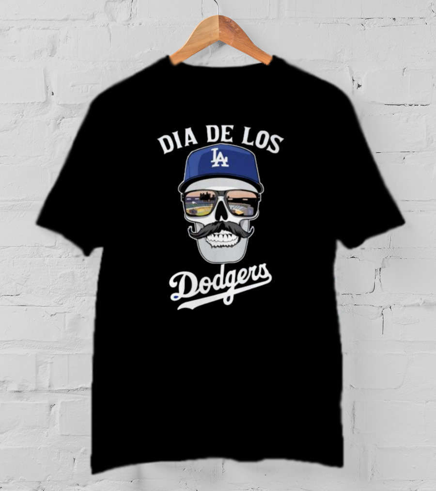 Dia De Los Dodgers LA Skull T-Shirt
