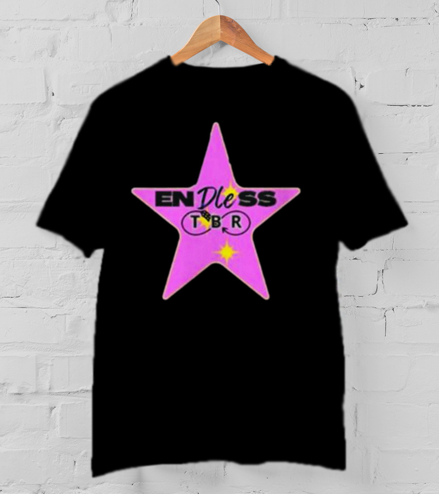 Endless TBR Star Pink Emblem With Books And Dice T-Shirt