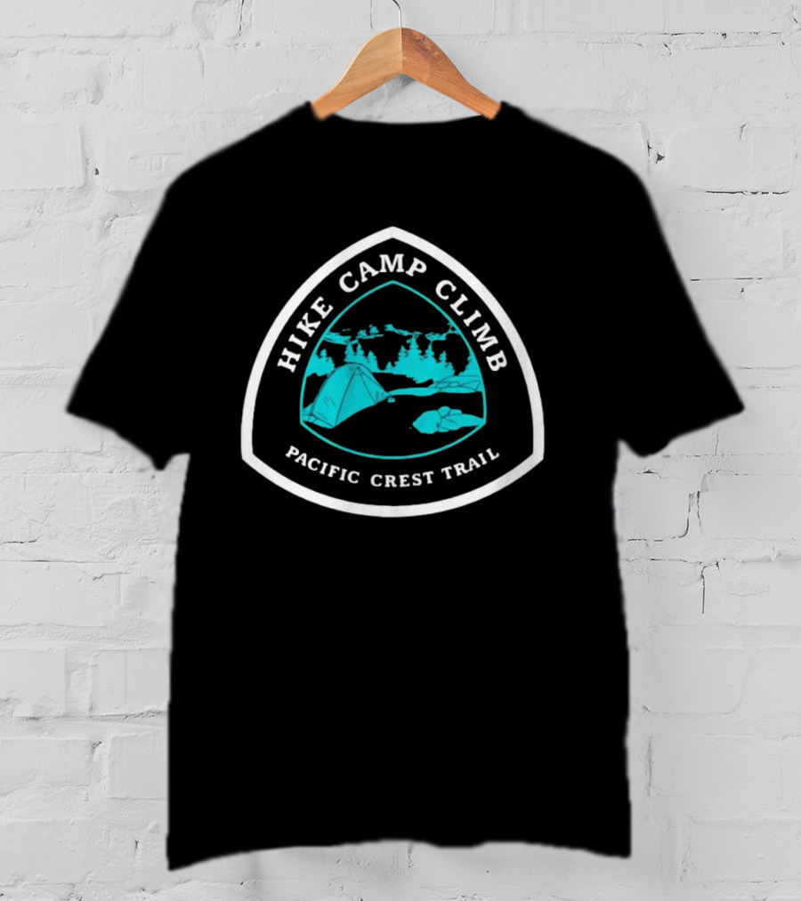 Hike Camp Climb Pacific Crest Trail Adventure Badge T-Shirt
