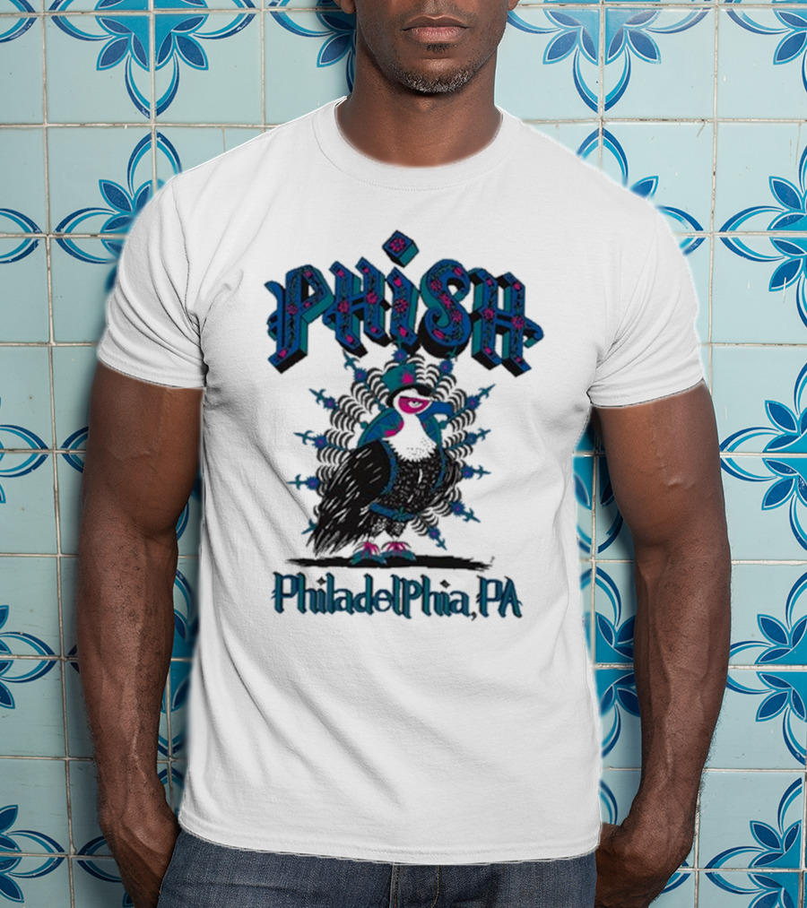 PHISH Philadelphia PA Bird Design The Mann Center Tour T-Shirt