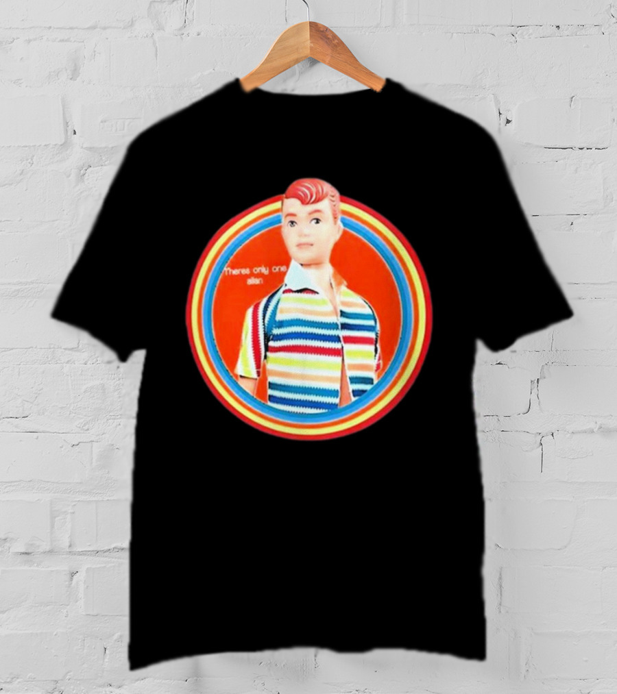 Sitcomabed Theres Only One Allan Retro Striped Doll T-Shirt