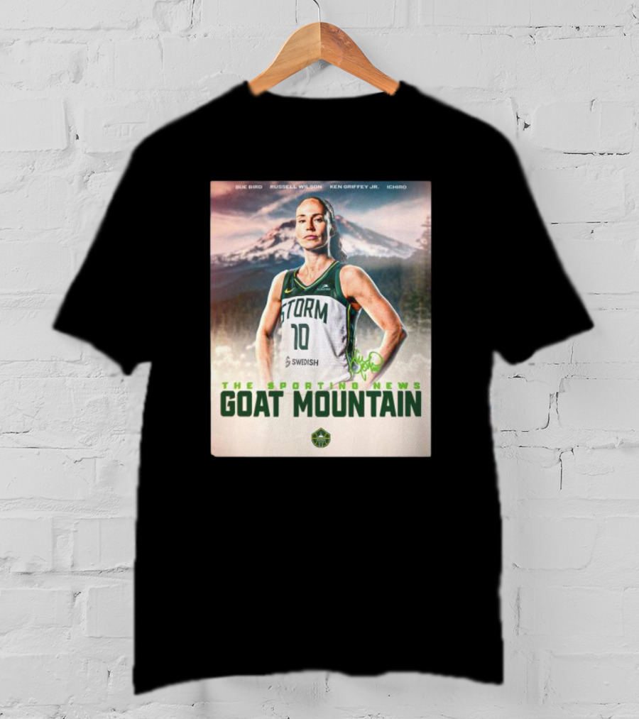 Sue Bird The Sporting News GOAT Mountain Storm 10 T-Shirt
