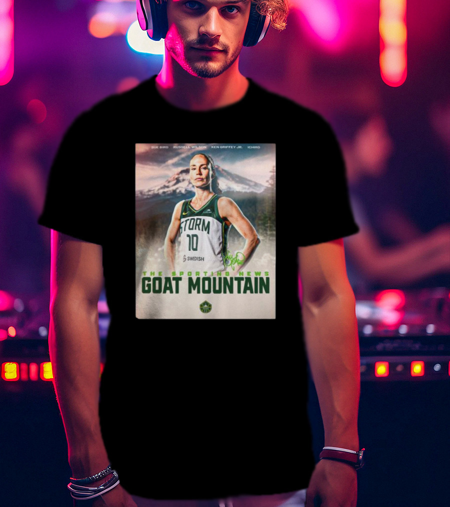 Sue Bird The Sporting News GOAT Mountain Storm 10 T-Shirt