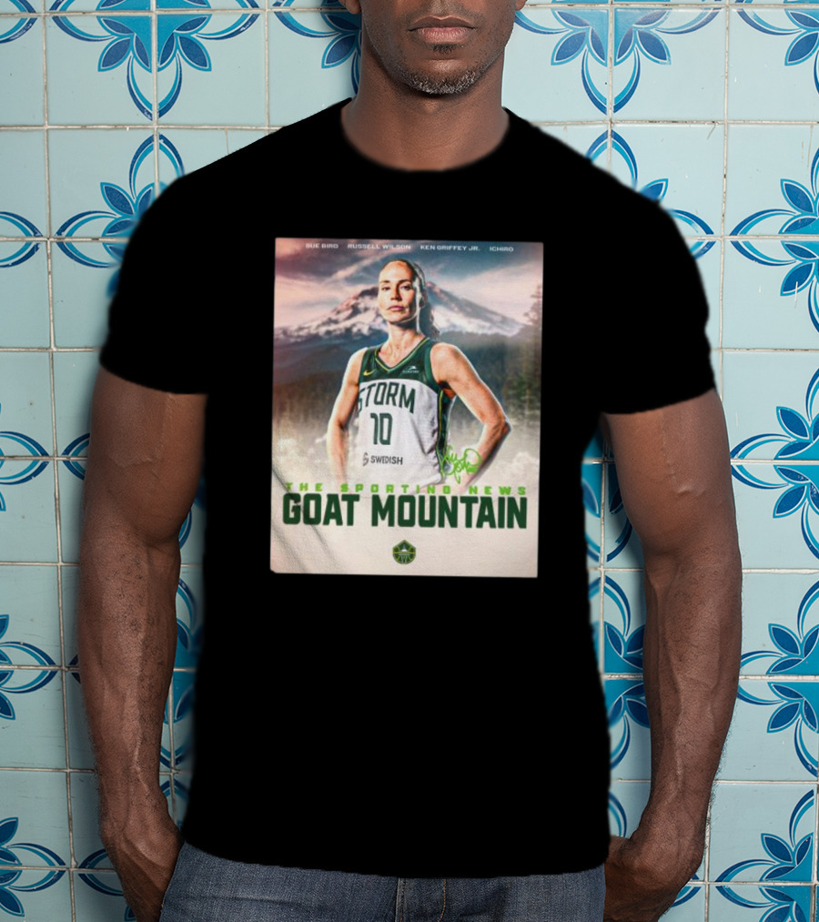 Sue Bird The Sporting News GOAT Mountain Storm 10 T-Shirt