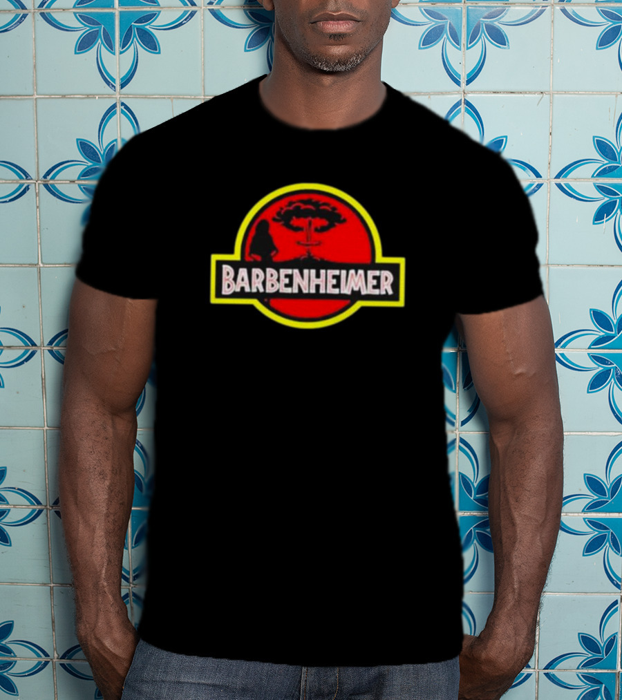 Barbenheimer Dinosaur Explosion Red T-Shirt