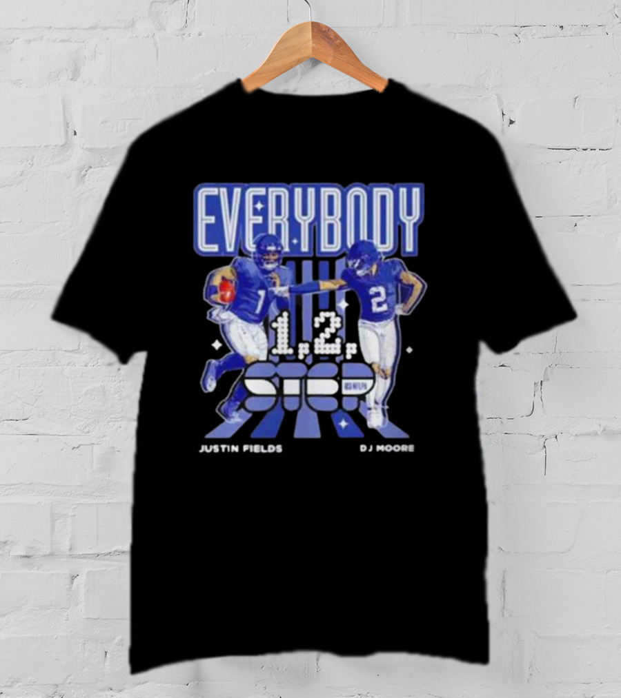 Everybody 1 2 Step Justin Fields DJ Moore Chicago Bears T-Shirt