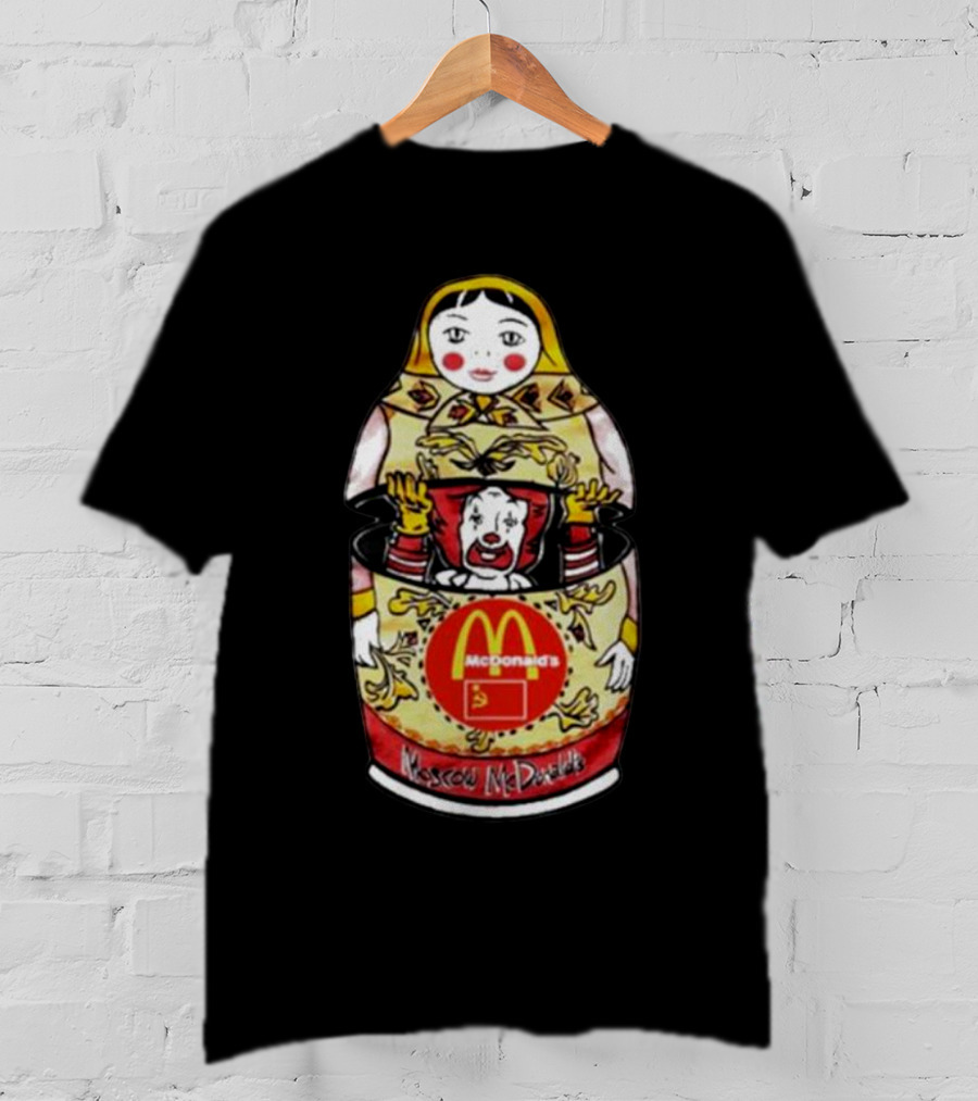 Moscow McDonald's Russian Doll With McDonald's Logo And Ronald McDonald T-Shirt