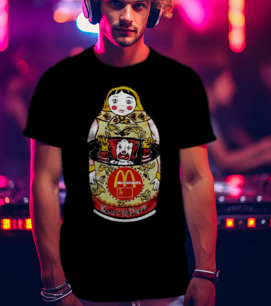 Moscow McDonald's Russian Doll With McDonald's Logo And Ronald McDonald T-Shirt