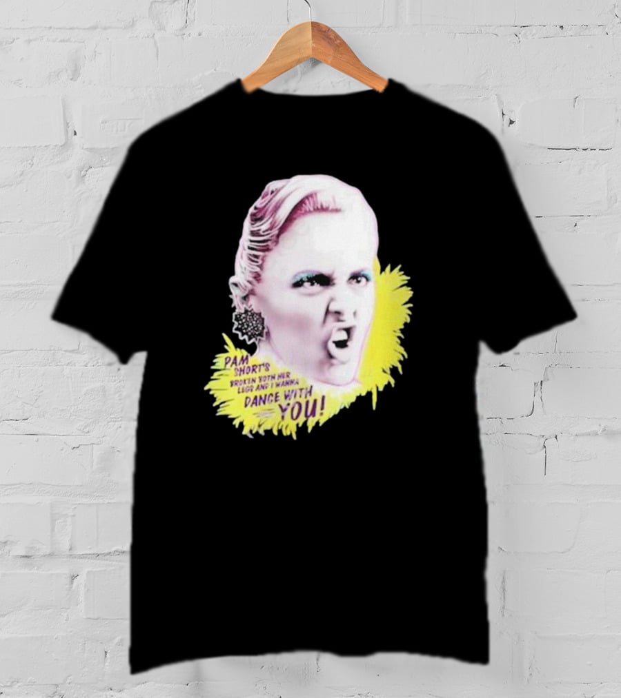 Pam Short’s Broken Both Her Legs And I Wanna Dance With You Nordacious Yellow Burst Expression T-Shirt