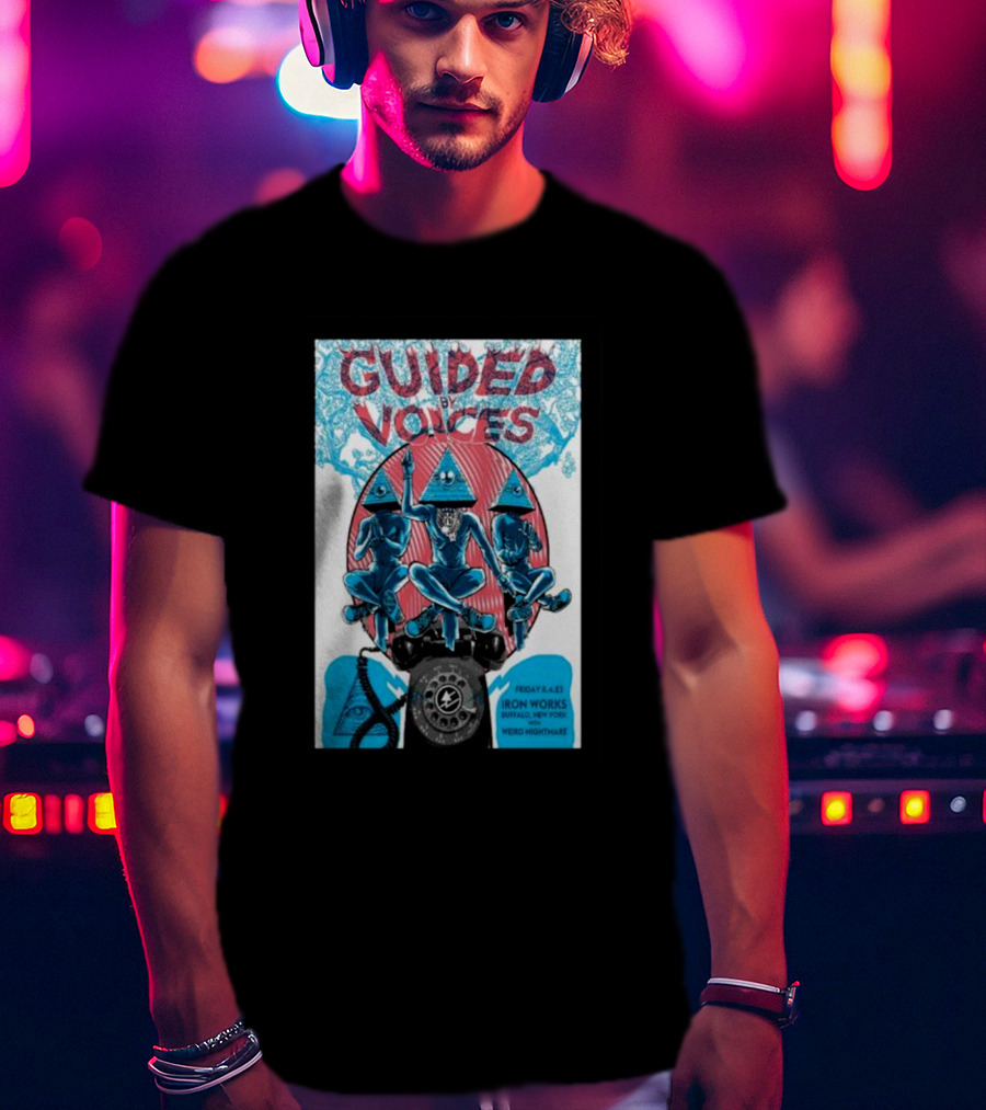 Guided By Voices Friday 8-4 Iron Works Buffalo New York Weird Nightmare T-Shirt