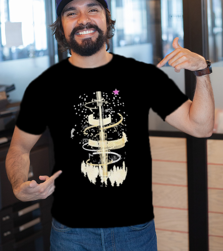 Linus Screwdriver Surrounded By Cosmic Spiral And Purple Star T-Shirt