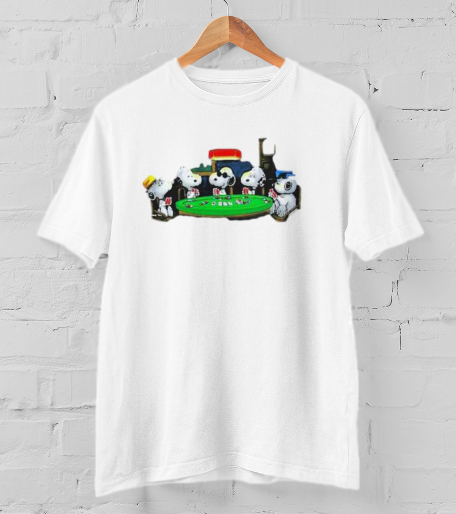 Snoopy Poker Scott Cawthon Medias Peanuts Card Game T-Shirt