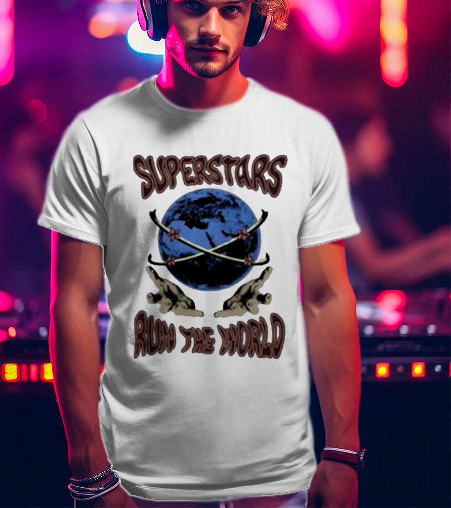 Superstars Run The World Planet T-Shirt