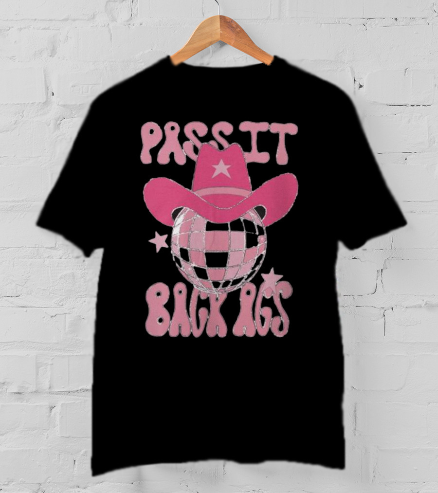 Pass It Back Ags Texas A&M Disco Cowgirl Hat And Stars T-Shirt