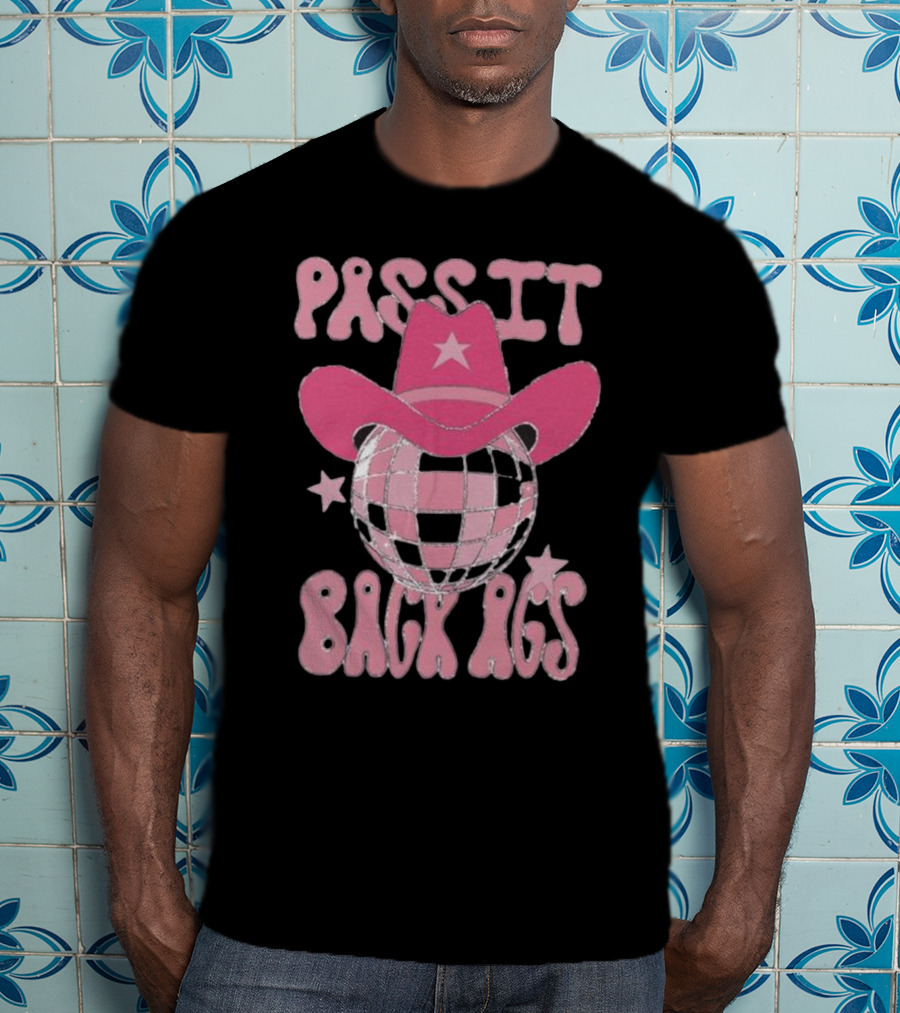 Pass It Back Ags Texas A&M Disco Cowgirl Hat And Stars T-Shirt
