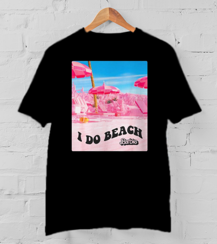 Barbie I Do Beach Movie Pink Umbrella Paradise Scene T-Shirt