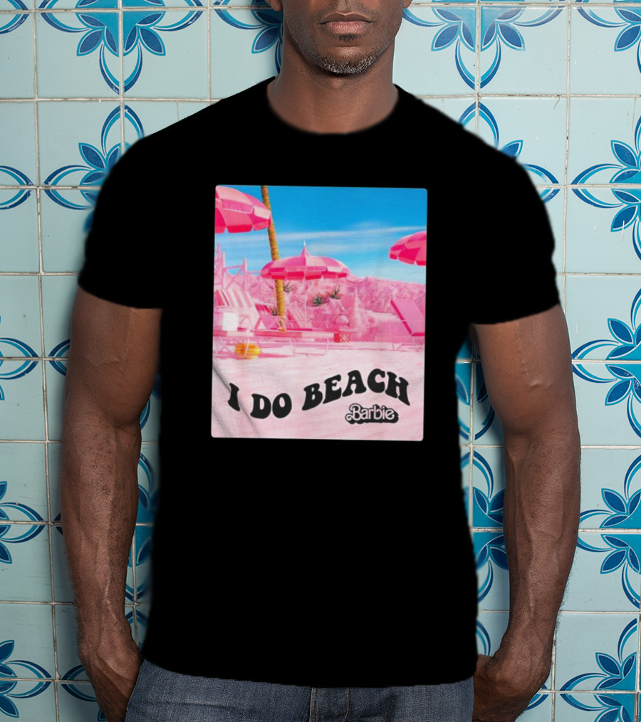 Barbie I Do Beach Movie Pink Umbrella Paradise Scene T-Shirt