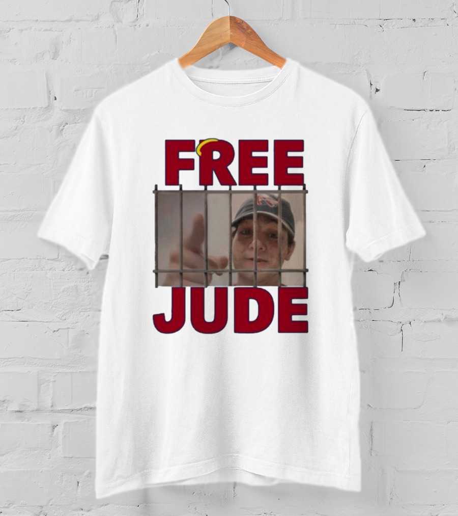 Gohalos Free Jude New Prison Bars Hat Pointing T-Shirt