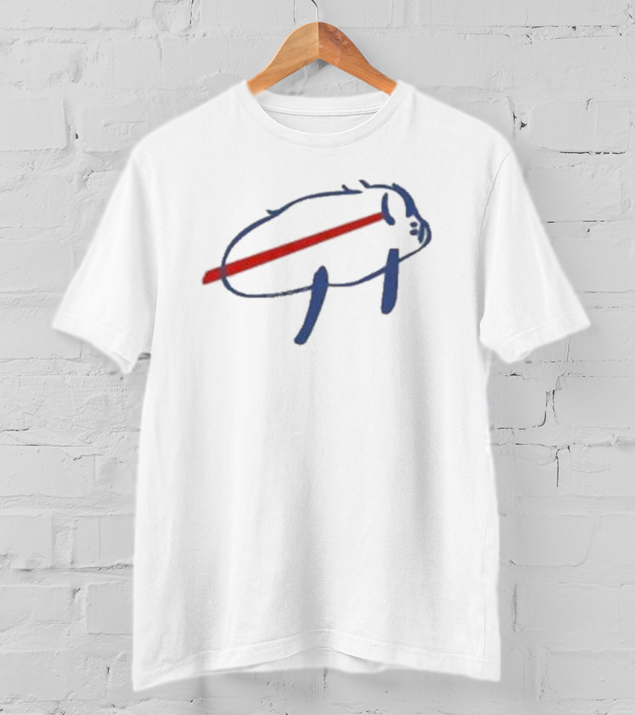 Nickmayerik Bills New Blue Red Laser Buffalo T-Shirt