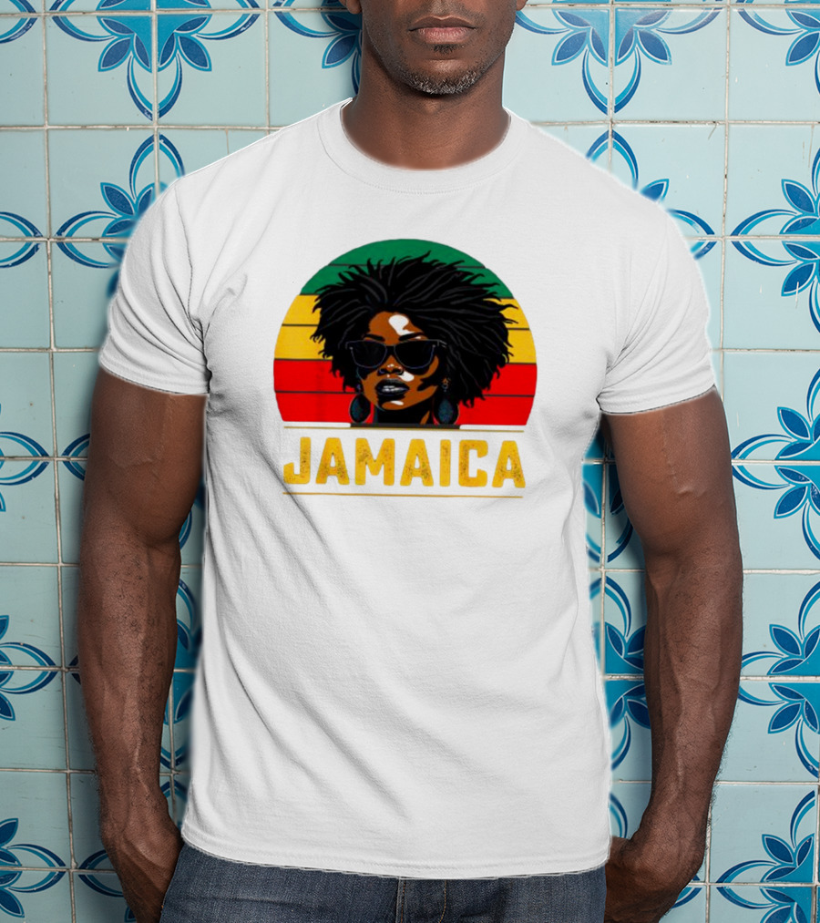 Jamaican Patriotic Women Jamaica Vintage T-Shirt