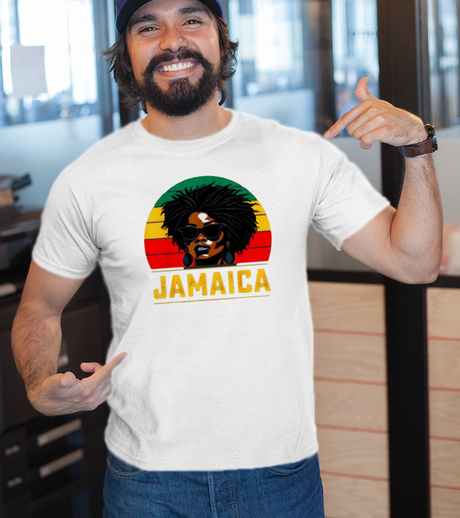 Jamaican Patriotic Women Jamaica Vintage T-Shirt