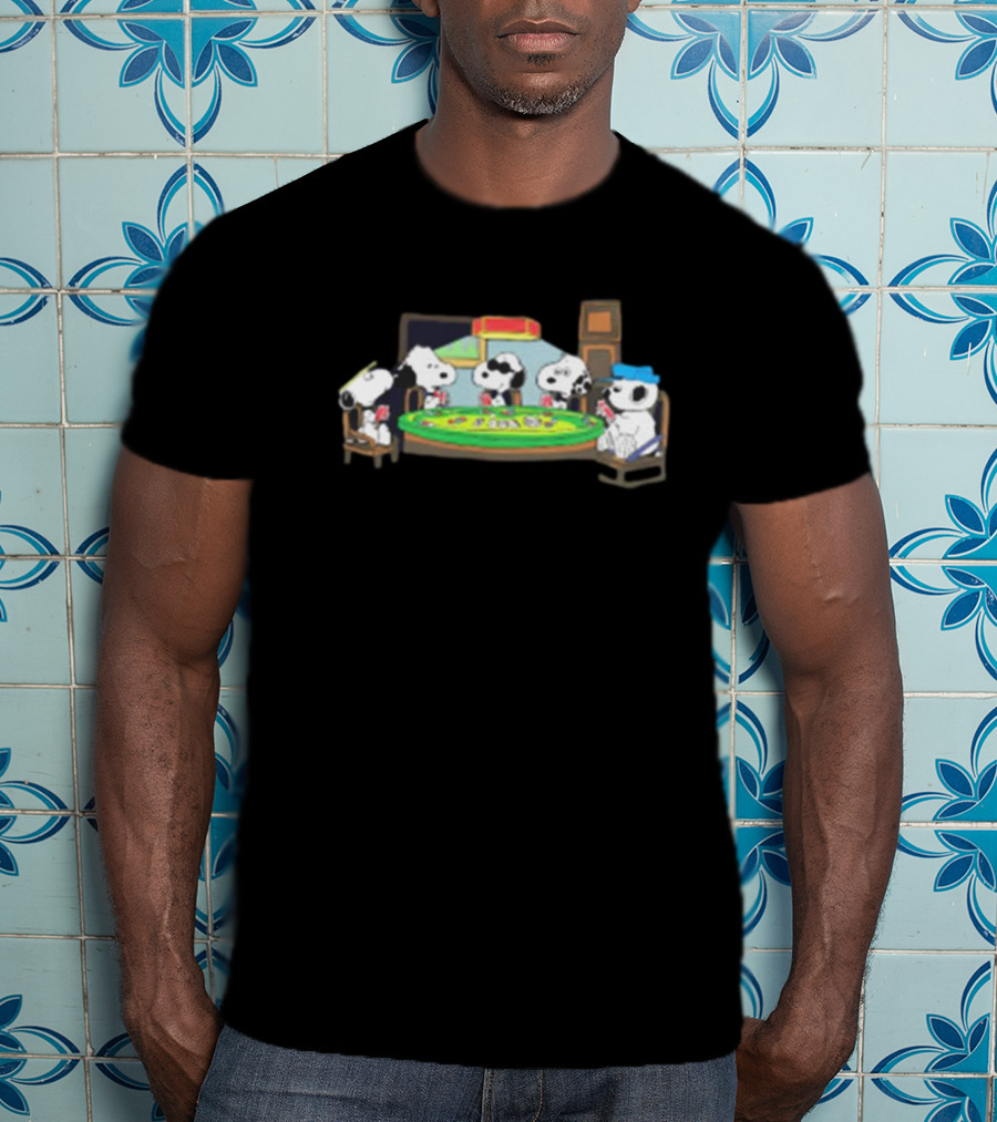 Scott Cawthon Peanuts Snoopy Playing Poker Scene T-Shirt