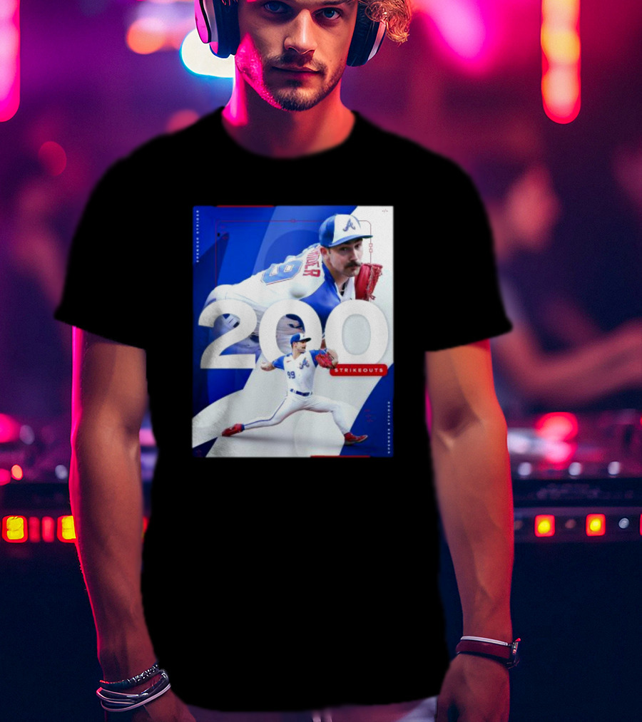 Spencer Strider 200 Strikeouts Season Braves Pitcher Milestone T-Shirt